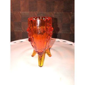 Rare find Vintage Fenton orange red oval vase